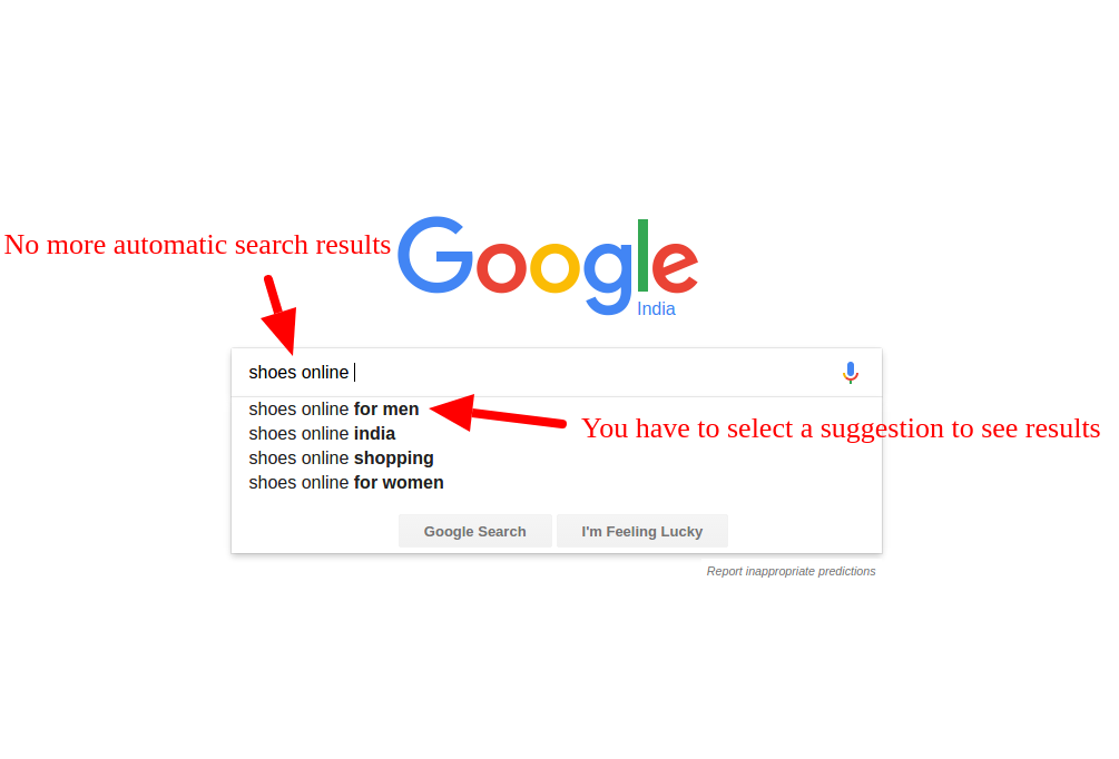 Google Search Auto Suggestion