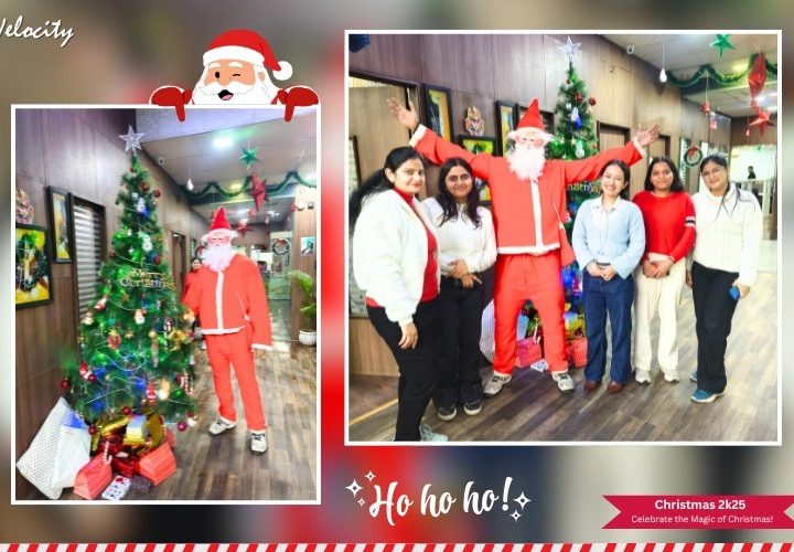 A joyful Christmas celebration reflecting teamwork and togetherness.