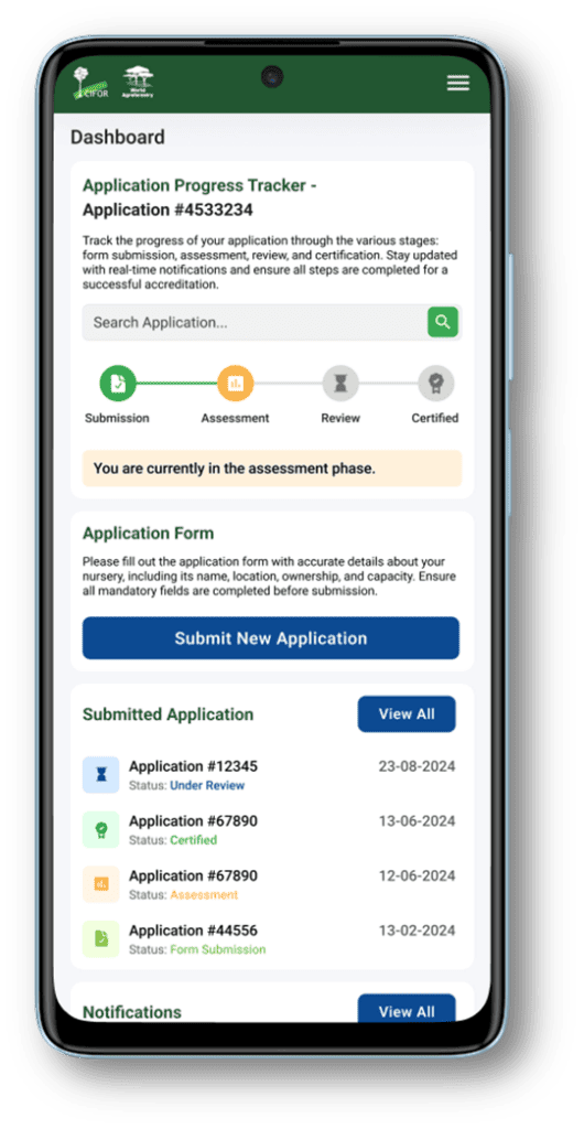 Agroforestry Nursery Accreditation Web Portal -- ICRAF/World Agroforestry 3 Agroforestry Nursery Accreditation Web Portal -- ICRAF/World Agroforestry