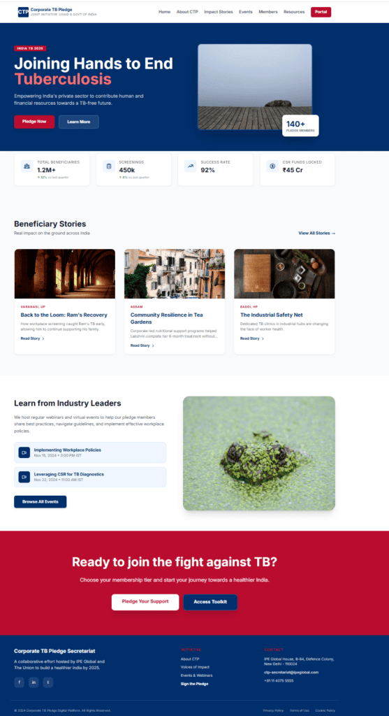 Corporate TB Pledge Digital Platform