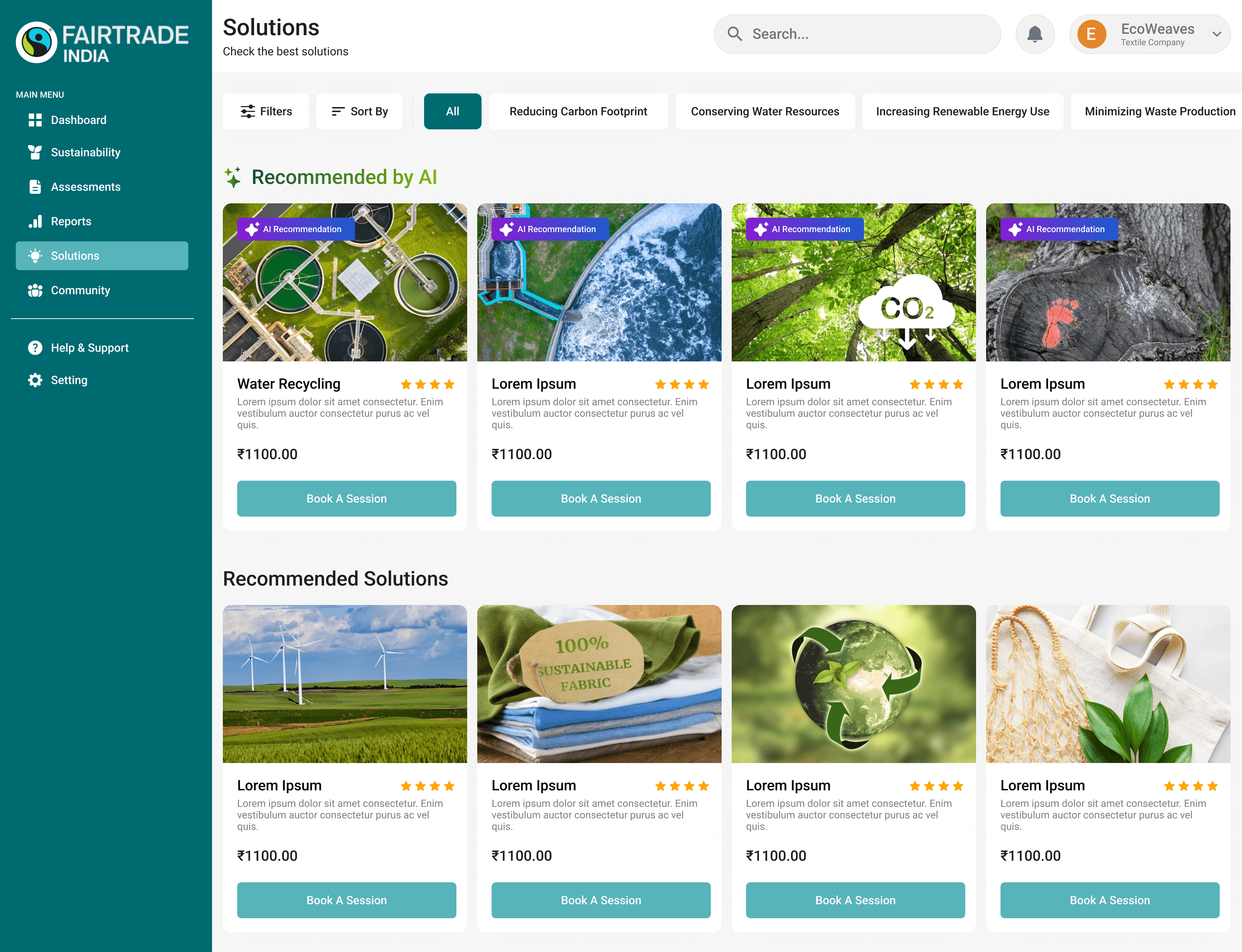 B2B Platform for Sustainability Technologies in the Textiles Industry 5 Sustainability technology solutions directory for water management energy efficiency and waste reduction in textiles