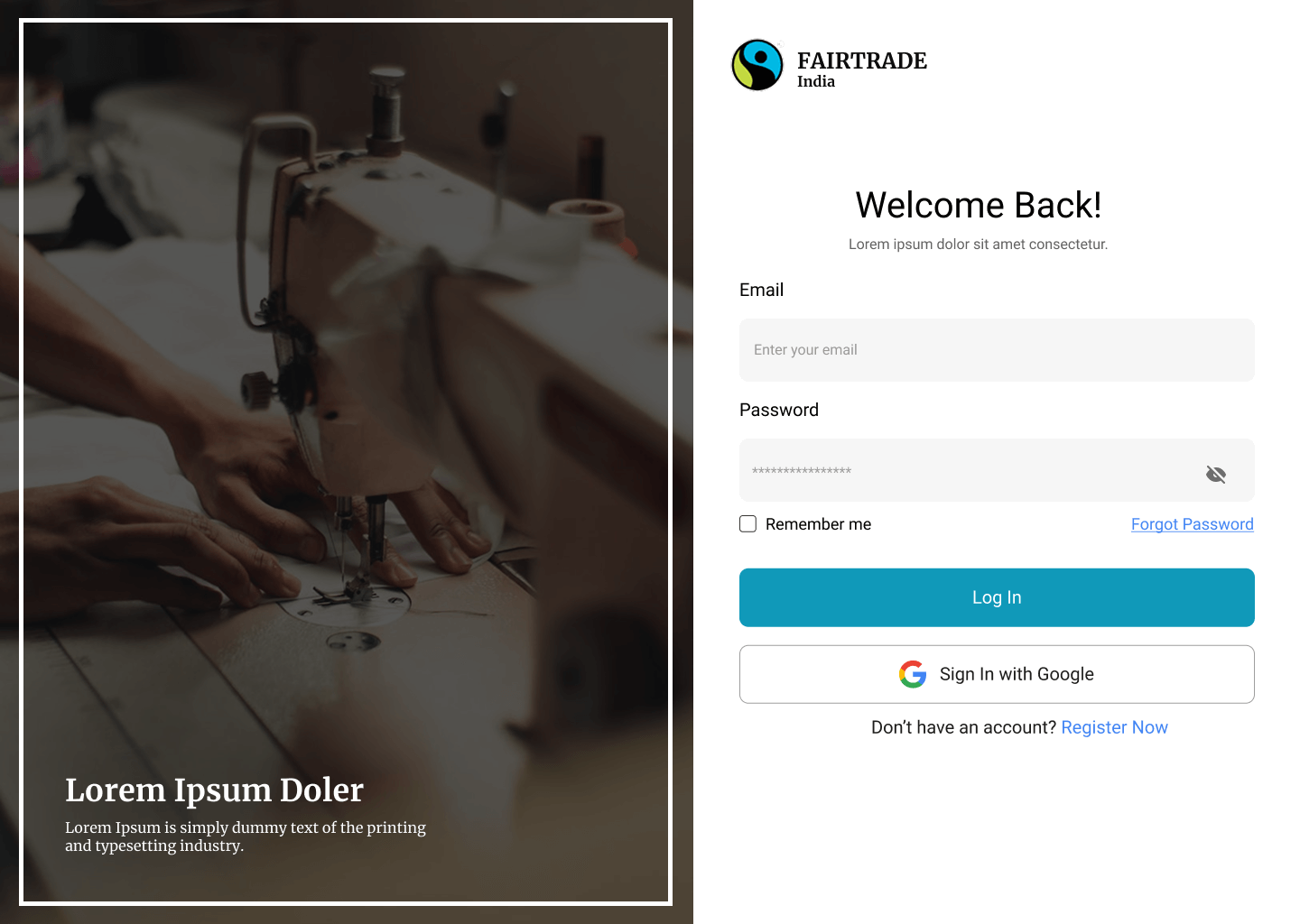 B2B Platform for Sustainability Technologies in the Textiles Industry 4 Fairtrade India B2B platform multi-stakeholder user authentication and role-based access control interface