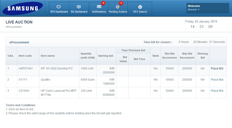 Web-Enabled eProcurement and Inventory Management System