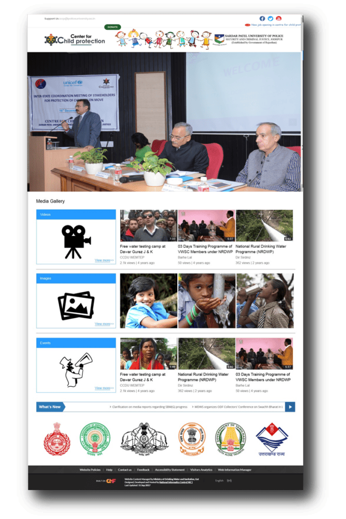 Center for Child Protection, Rajasthan -- Website and Helpdesk System Development