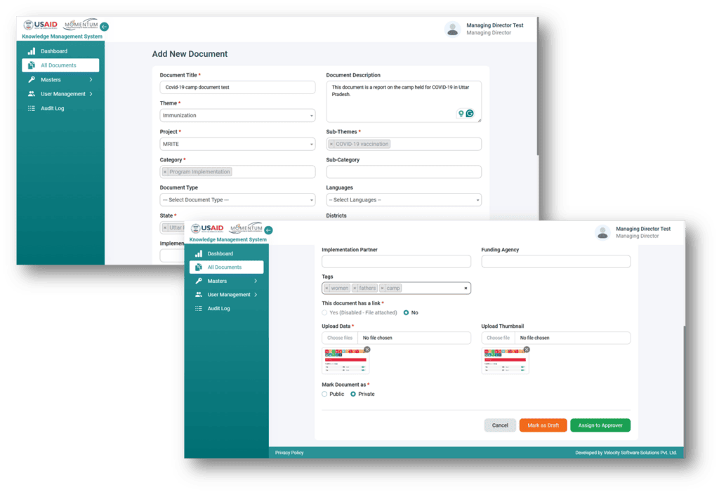 MOMENTUM Project - Document Management System (DMS) 5 MOMENTUM Project - Document Management System (DMS)