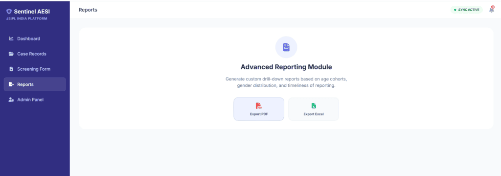 Sentinel Surveillance Application for Adverse Events of Special Interest (AESI)