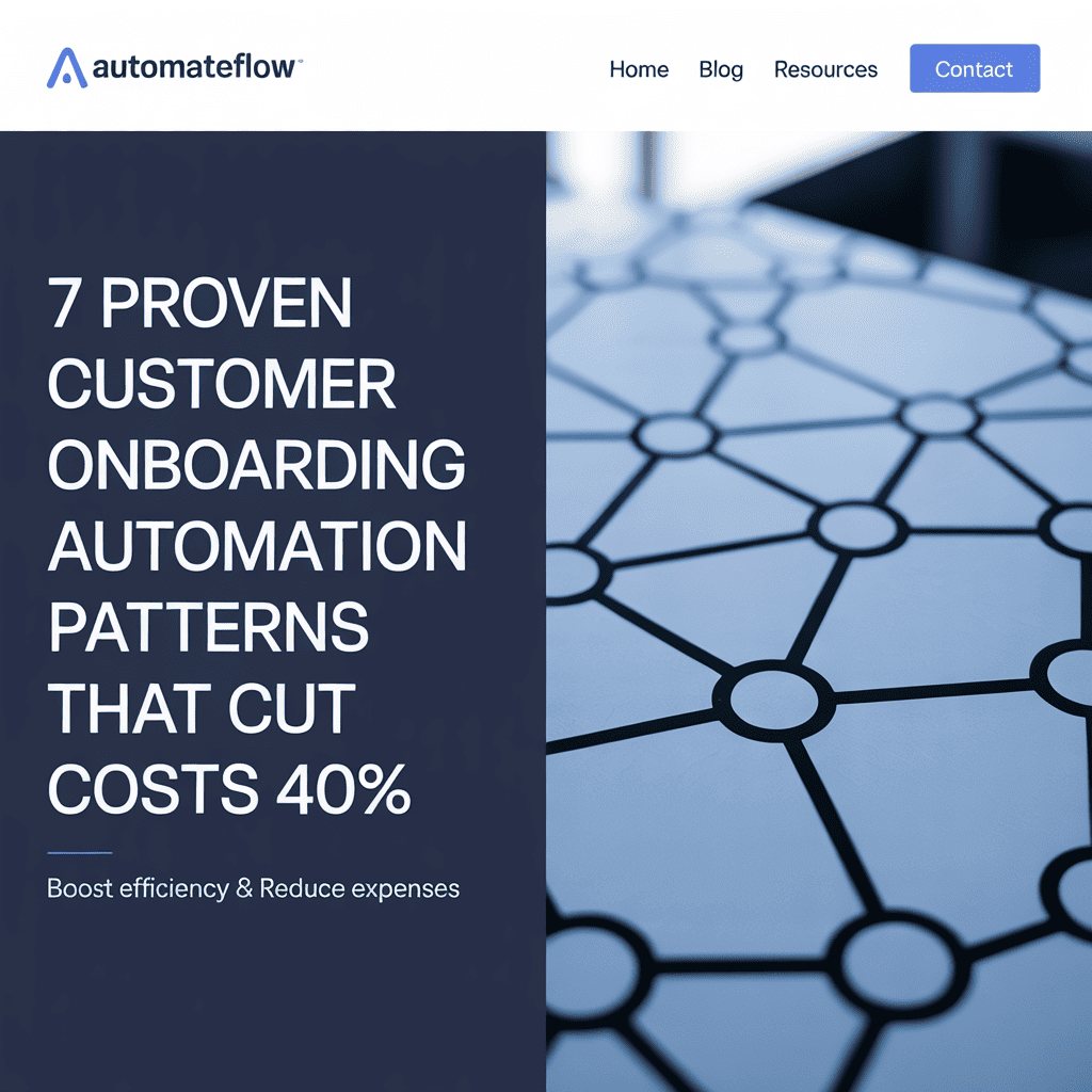 7 Proven Customer Onboarding Automation Patterns That Cut Costs 40%