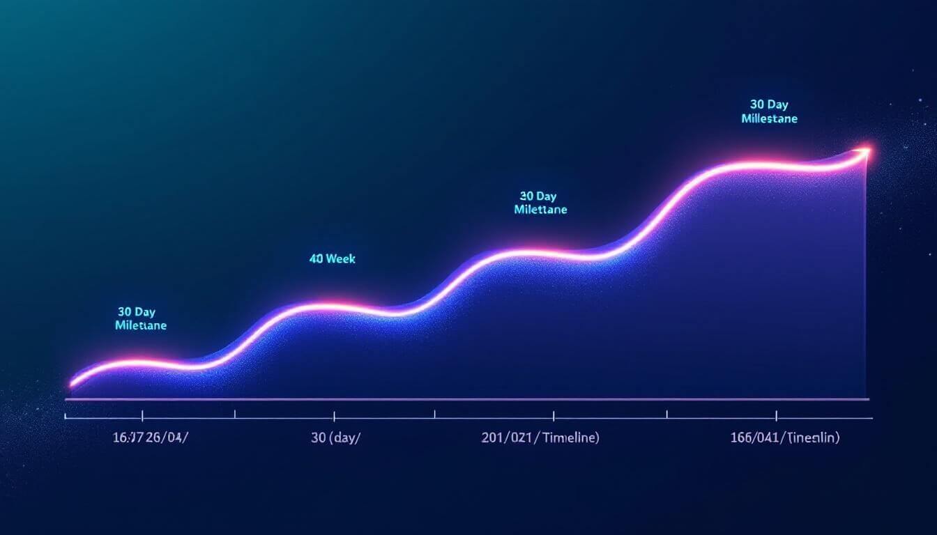 A 30-day AI observability rollout plan showing weekly milestones for production AI metrics