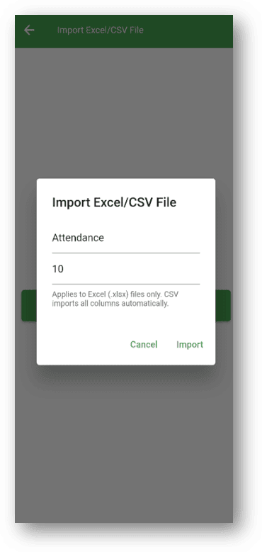 Barcode to Sheet – Pro Module: Enter Your Import File Name and Specify the Number of Columns to Import