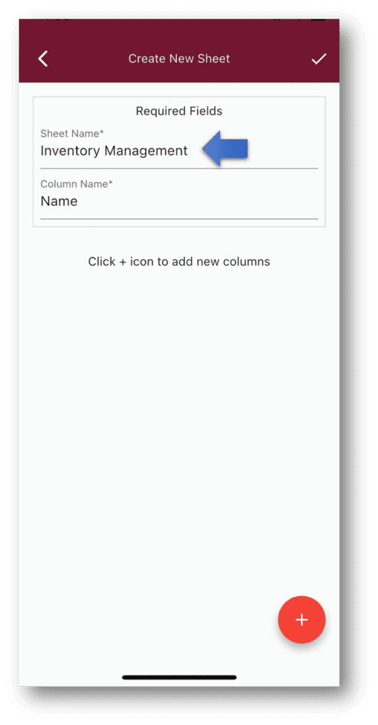 Barcode to Sheet: Create New Sheet Page (Standard Module)