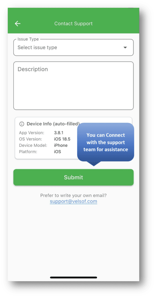 Barcode to Sheet: Submit Your Issue with a Description, and the Support Team Will Review It and Reach Out to Assist You