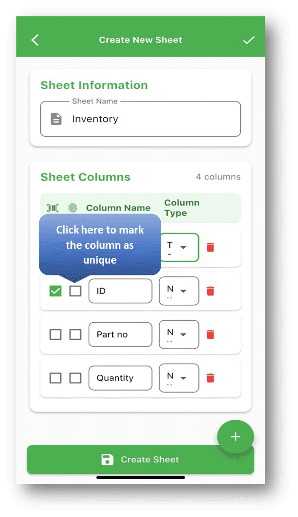 Barcode to Sheet: Pro Module (Making Columns Unique)